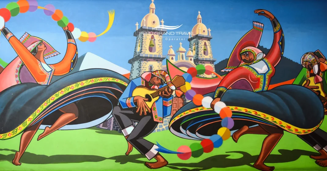 Artistic illustration of Andean dances