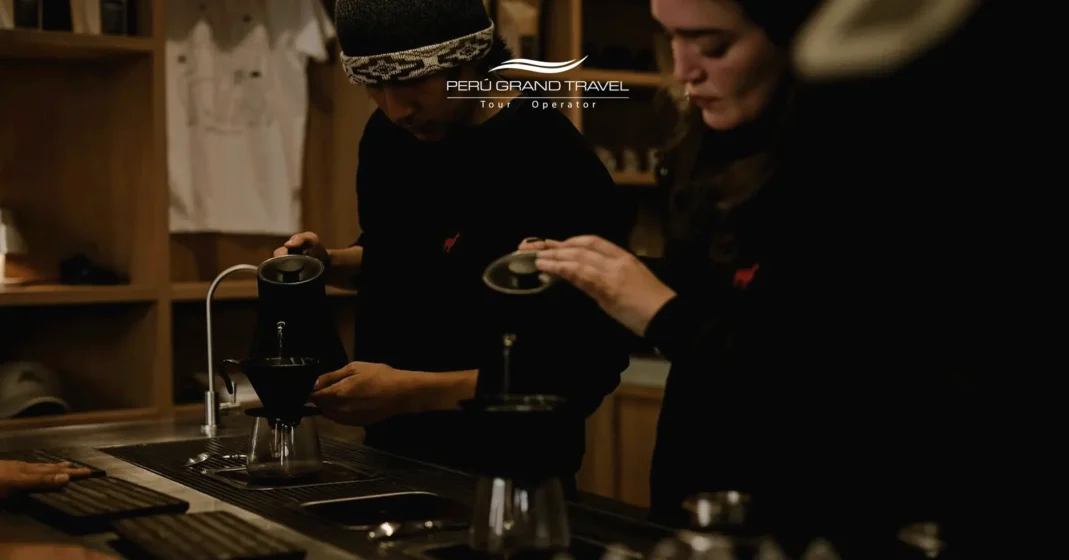 Barista preparing an artisanal coffee