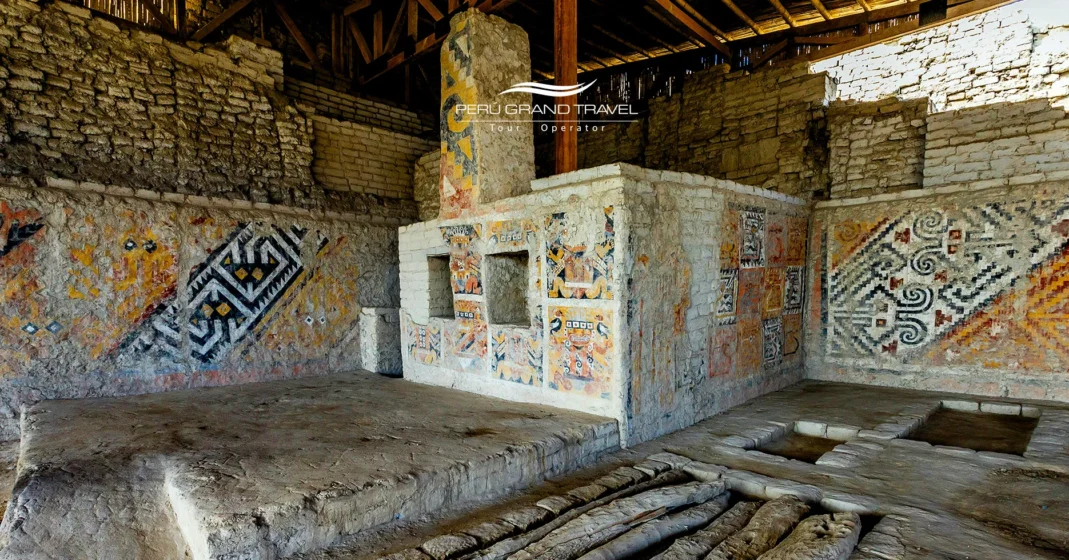 El Brujo Archaeological Complex near Trujillo, Peru, featuring colorful Moche murals inside Huaca Cao Viejo