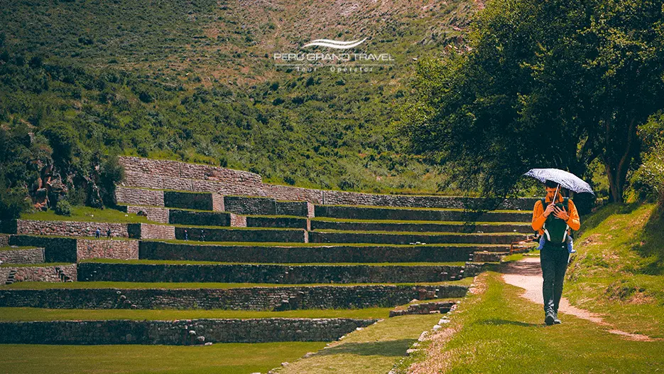 Tipin in the South Velly of Cusco is a blend of plazas terraces and water channels!