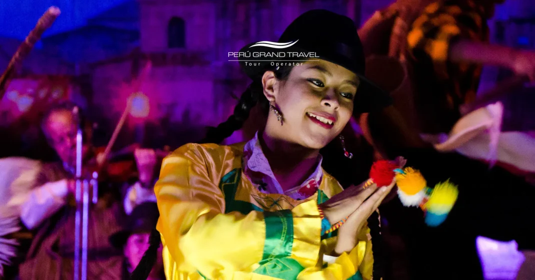 Young dancer in traditional Andean