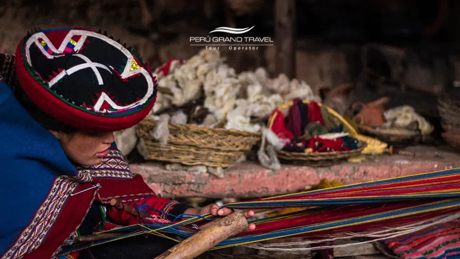 Ancestral traditions such as weaving are still an integral part of life in The Sacred Valley Peru.