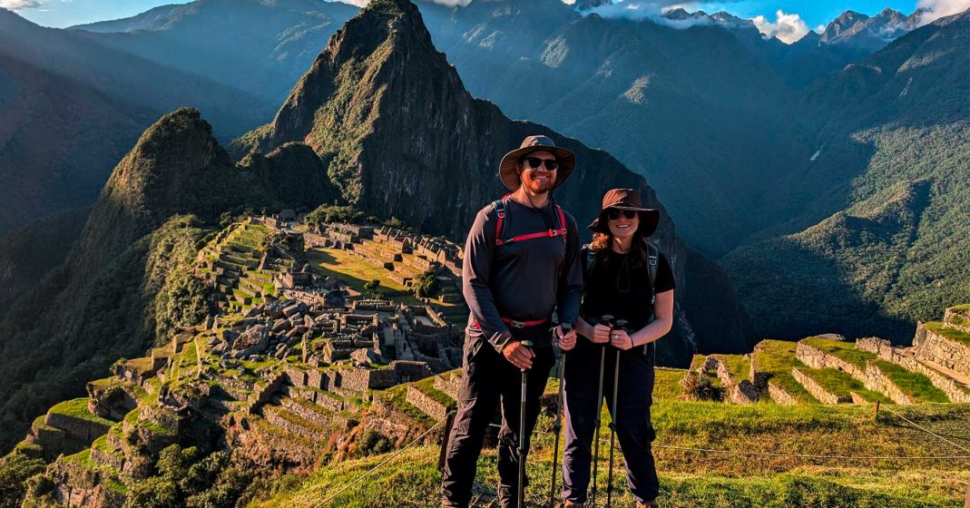 Passengers in Machu Picchu in the luxury service