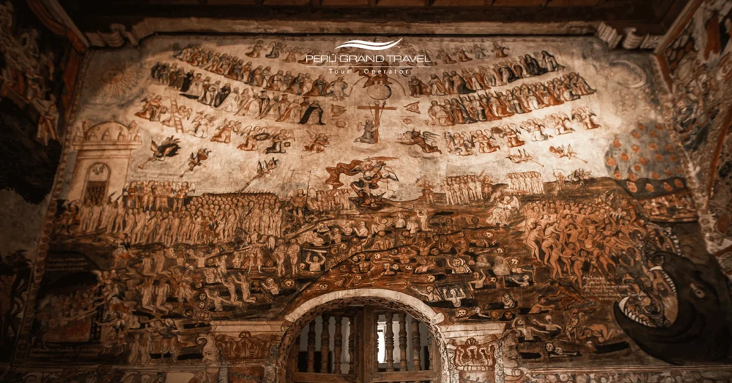 mural of the church of San Juan Bautista de Huaro, baroque paintings, baroque route in Cusco, churches, religious tourism