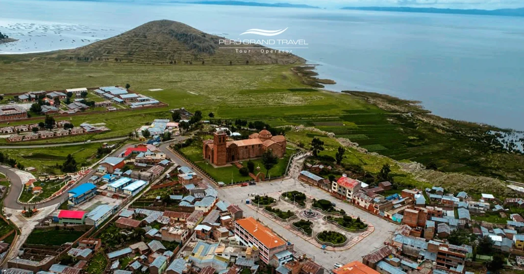 pomata, puno, view of lake titicaca