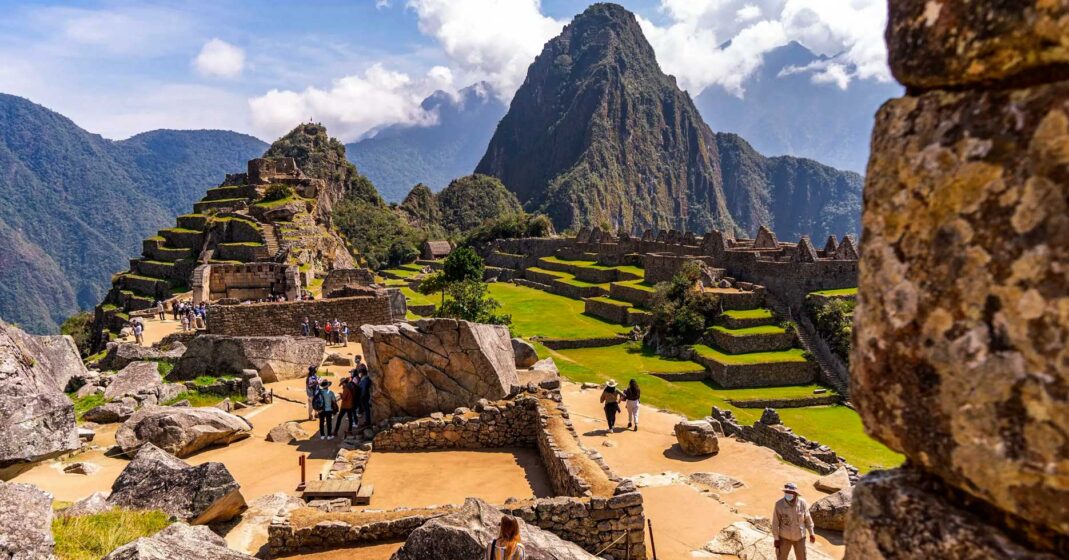 View of machu picchu circuit 2 from the quarries