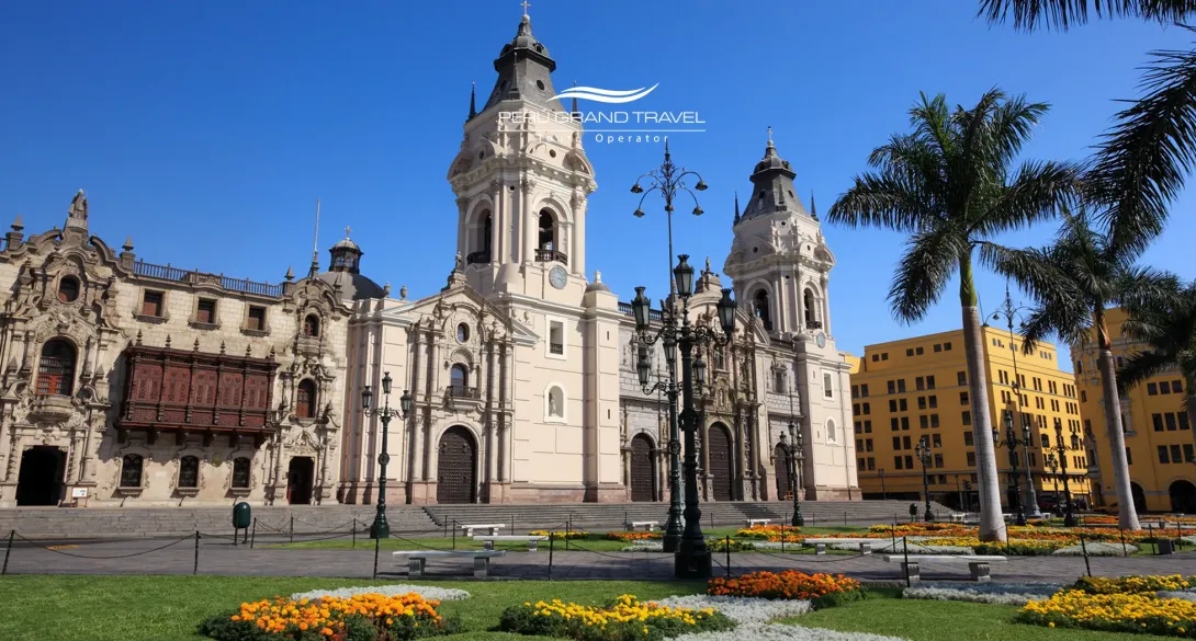Cathedrals of Peru Lima Cathedral in the Historic Center, with its baroque facade and twin towers, considered the oldest cathedral in Peru.