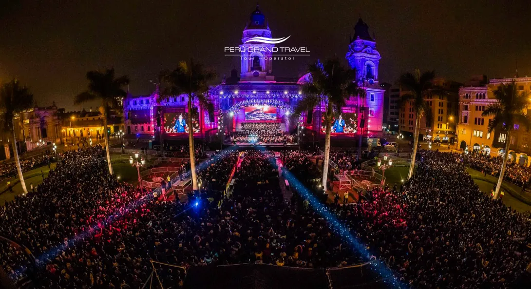 anniversary of Lima, festivals in Peru, festivities in Peru, celebration in Lima, city of Peru, city of kings, Plaza de Armas of Lima, with celebration